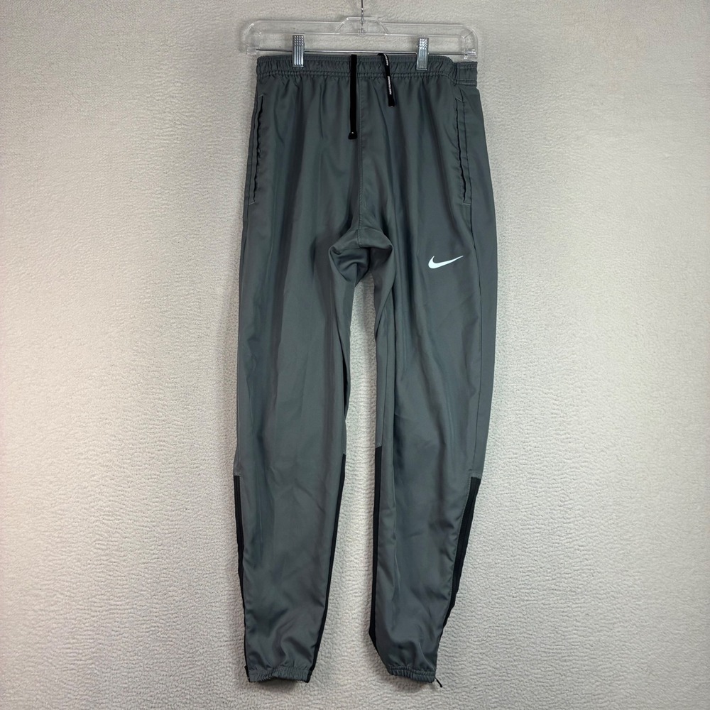 Nike Flex Essential Running Pants Men S Gray Woven Joggers Ankle Zip CU5498-084